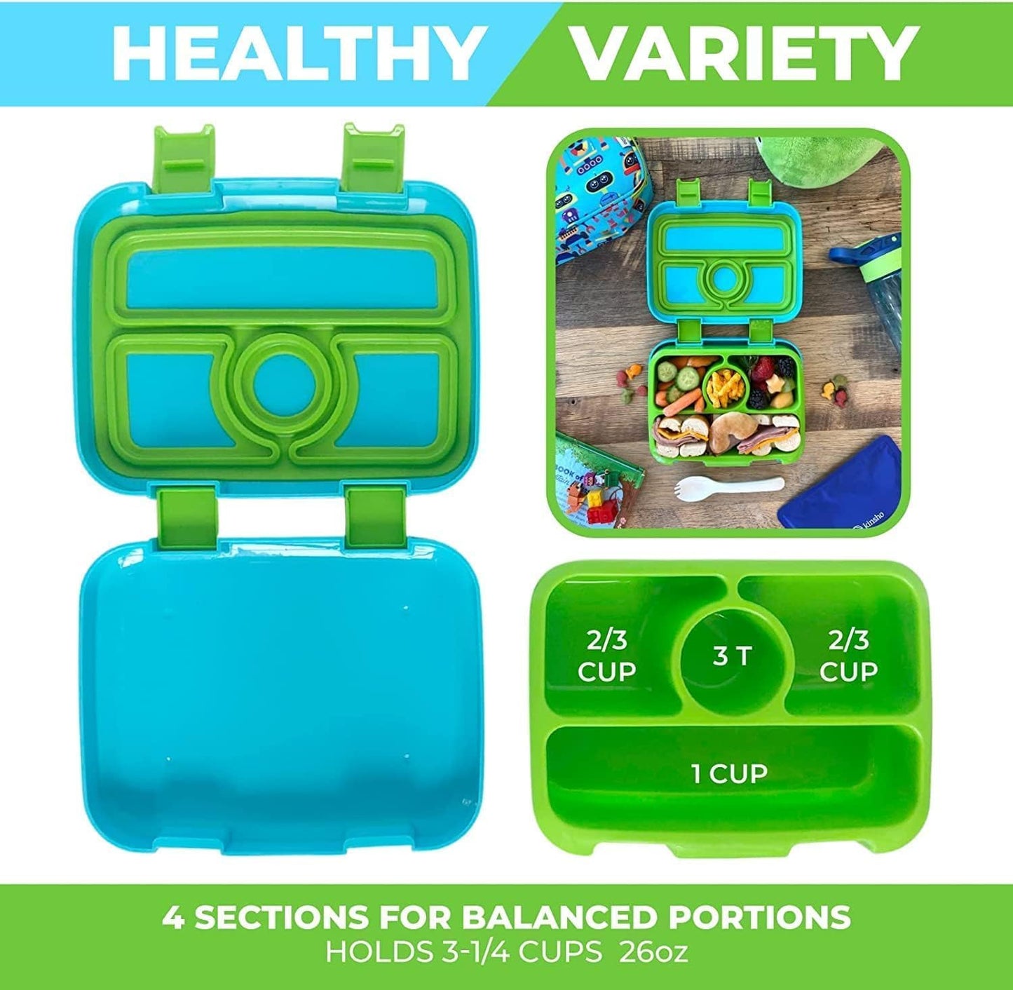 Bento Box with Stainless Steel Thermo, Insulated Lunch Bag, Ice Pack Set for Kids - 5 Compartments, Lunches or Snack Container for Girls, Toddlers Daycare Pre-School, Kindergarten Purple Unicorn