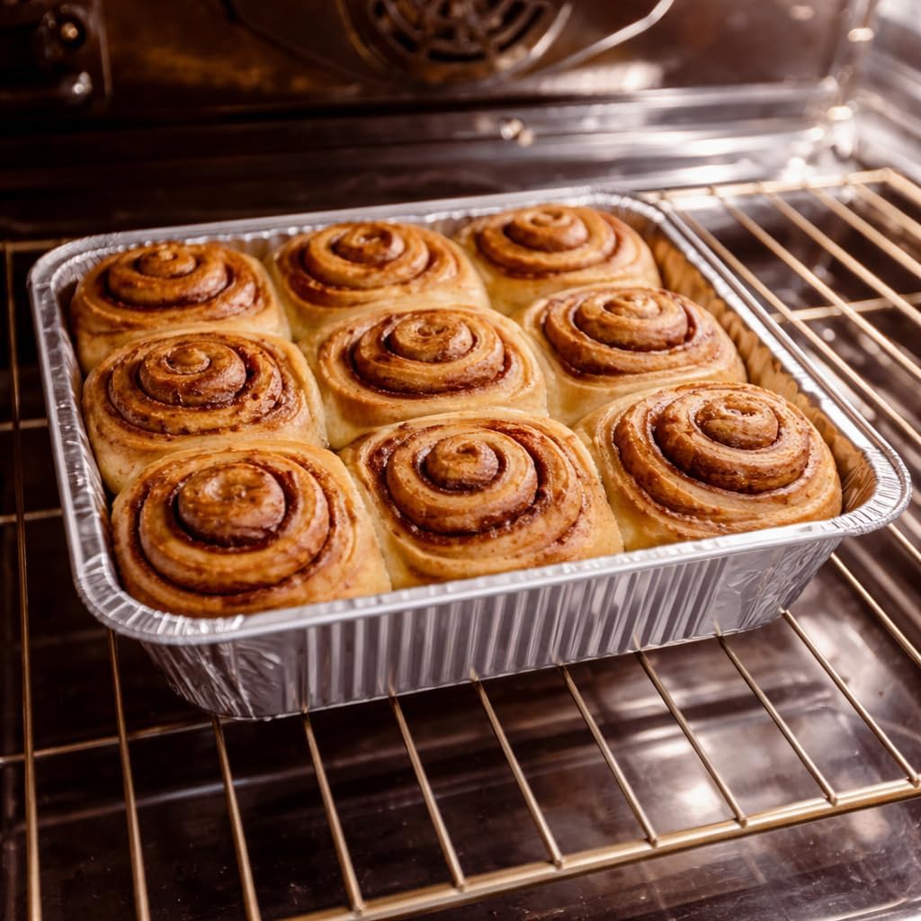 MATANA 25 Pack 10x14 Aluminum Pans, Lasagna Pan Disposable Baking Tin Foil Pan, Half Size Deep Steam Table Pan, Aluminum Tray, Great for Oven Roasting, Chafing, Heating, Serving Food, Parties
