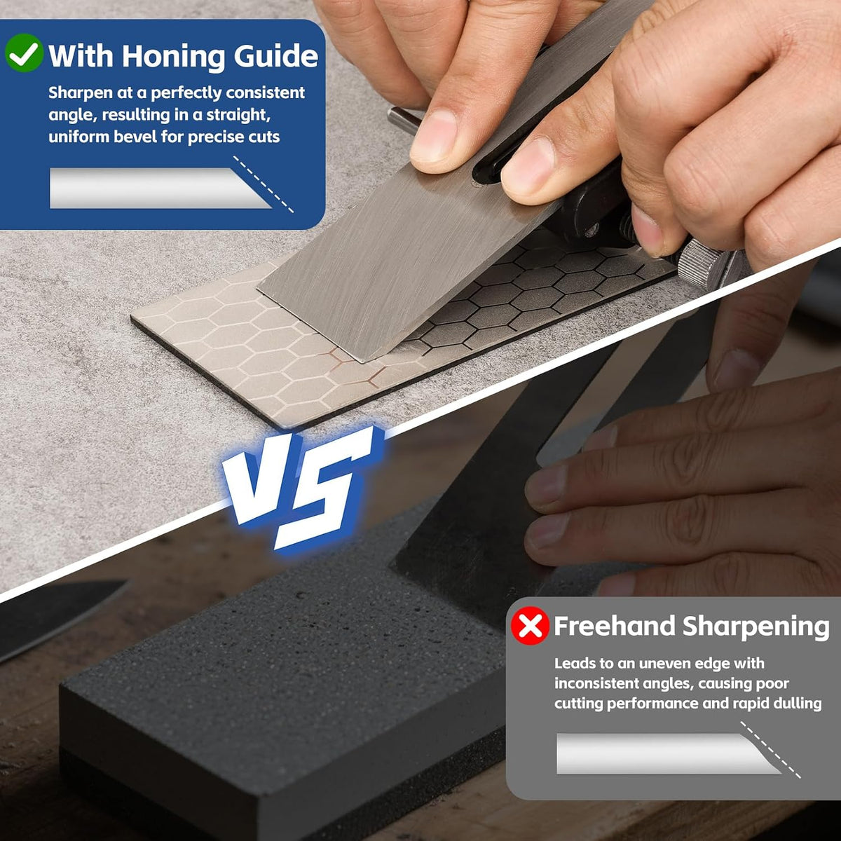 Chisel Sharpening Jig with Honing Guide & 5 Diamond Sharpening Stones