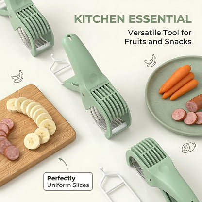 Banana Slicer Cutter Grape Cutter Strawberry Slicer Green