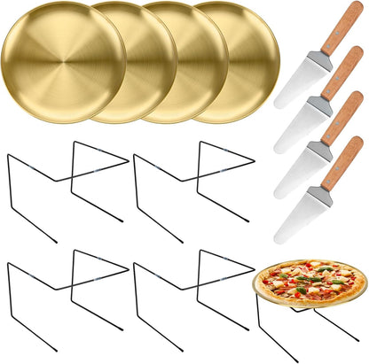 12 Pcs Pizza Display Stands for Party Pizza Pan Riser Stand Set