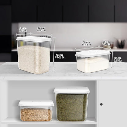 LEAWALK Airtight 10LBS Rice/Cereal/Dry Food Storage Container BPA Free, 5.28Qt Clear Plastic Kitchen and Pantry Organization Bin Suitable for Oats, Flour, Sugar, Pasta, Pet Food, etc (Rose Pink)