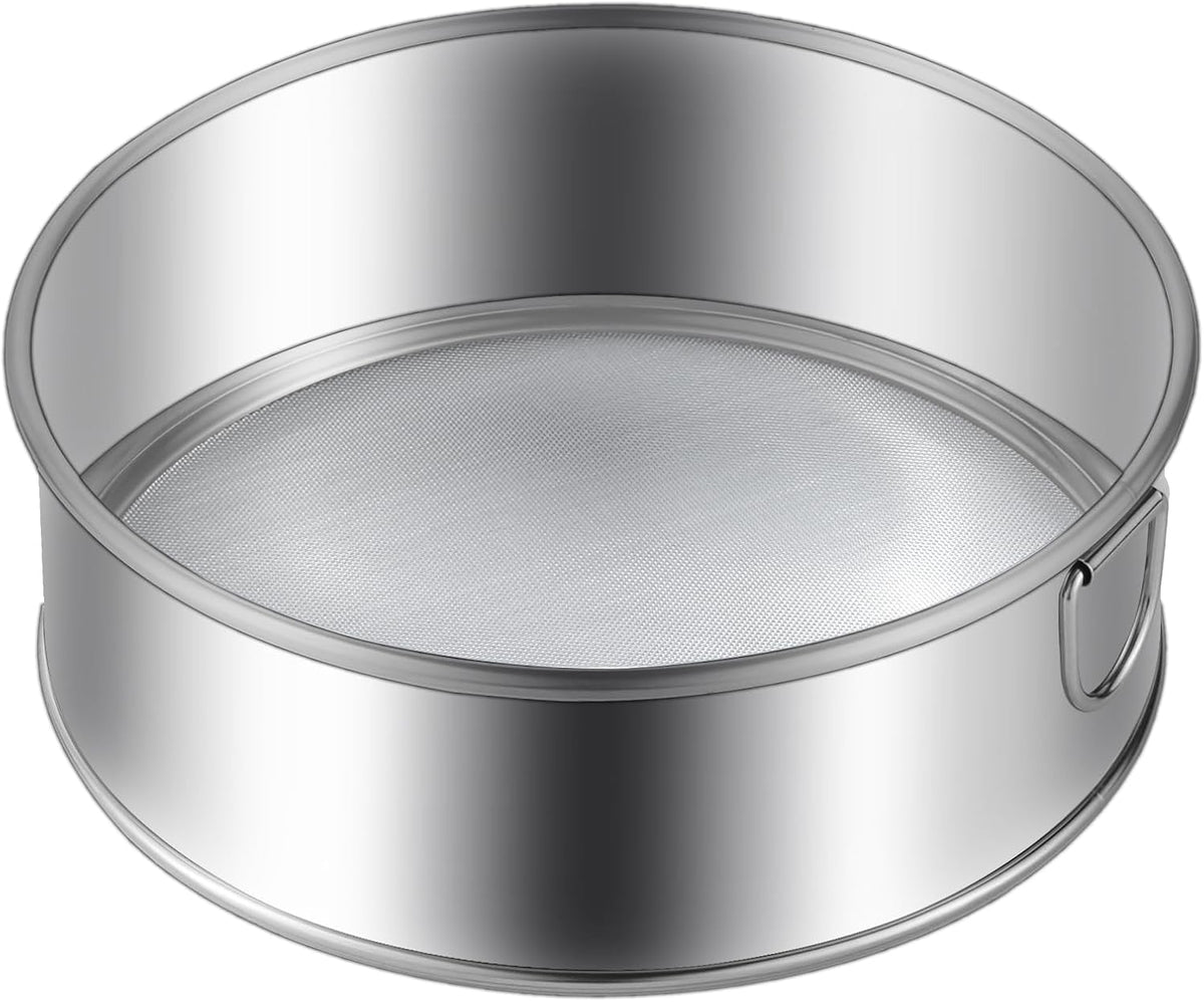 1 Pc Flour Sifter,Stainless Steel Fine Mesh Strainers Flour Sieve,60 Mesh Round Sifter for Baking Cake Bread (6-Inch)