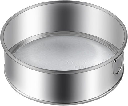 1 Pc Flour Sifter,Stainless Steel Fine Mesh Strainers Flour Sieve,60 Mesh Round Sifter for Baking Cake Bread (6-Inch)