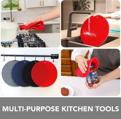 Joyhalo 4 Pack Trivets for Hot Dishes