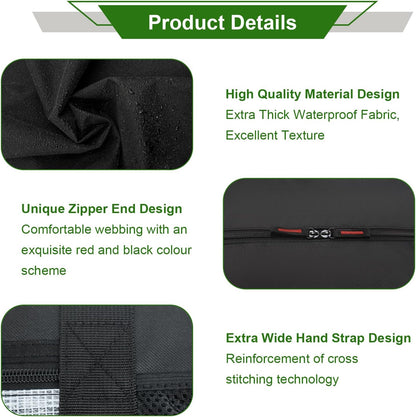 Grill Tool Organizer, BBQ Tool Storage Bag with Pockets- 20" Heavy-Duty Storage Bag Waterproof 600D Oxford, Folding Design Gift for Camping, Tailgates, Outdoor BBQ Parties (20" Lx6 Wx5 H)