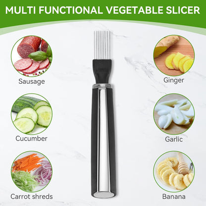 Green Onion Shredder, Stainless Steel Chopped Green Onion Knife, Professional Scallion Shredding Tool, Kitchen Tool Slice Cutlery Vegetable Cutter Sharp Scallion Cutter Shred Knife (1)