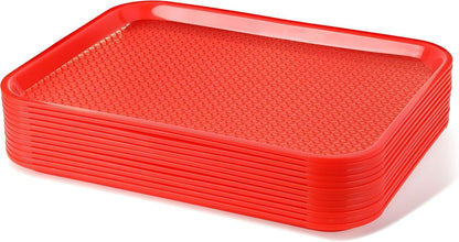 New Star Foodservice Fast Food Tray, Set of 12 (Black, 12 by 16-Inch)