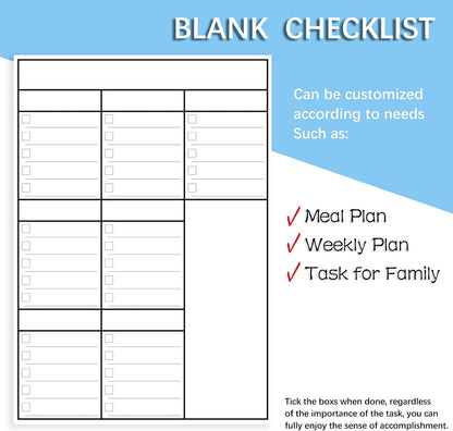 LUCYCAZ Magnetic to Do List Dry Erase Board for Fridge - Vertical Chore Board for Kids, Weekly Planning Boards for Family Chore Chart Whiteboard with 8 Markrs, 12''x17''(A3)