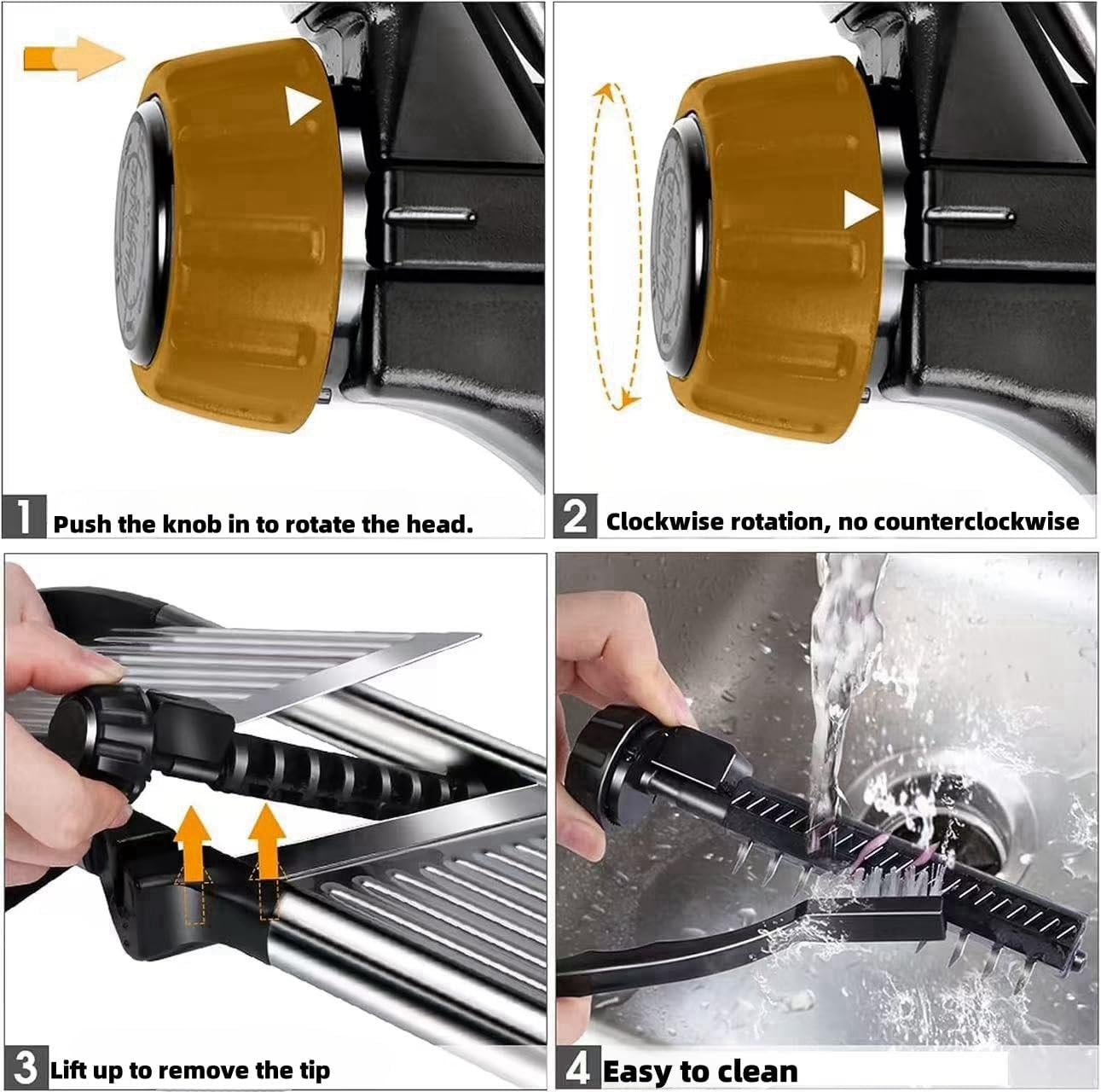 GYH&GXR Mandoline Slicer with Adjustable Stainless Steel Blades for Kitchen, Vegetable Chopper for Potato, Tomato, Carrot, Fruit and Onion Cutter
