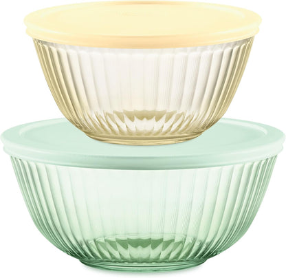 Pyrex Colors Tinted (Full Set) Sculpted Tinted Glass Mixing Bowls