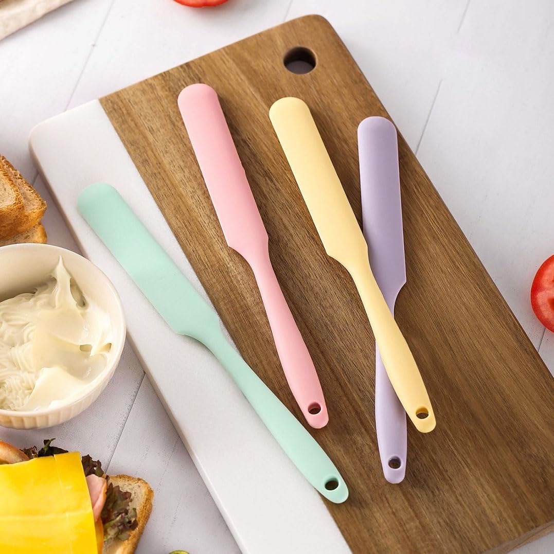 Silicone Spatula Set - 8PCS Heat Resistant Rubber Spatulas for Cooking,Baking,Mixing, Silicone Utensil Sets for Nonstick Cookware,Non-Stick Flexible Baking Cooking Tool BPA-Free