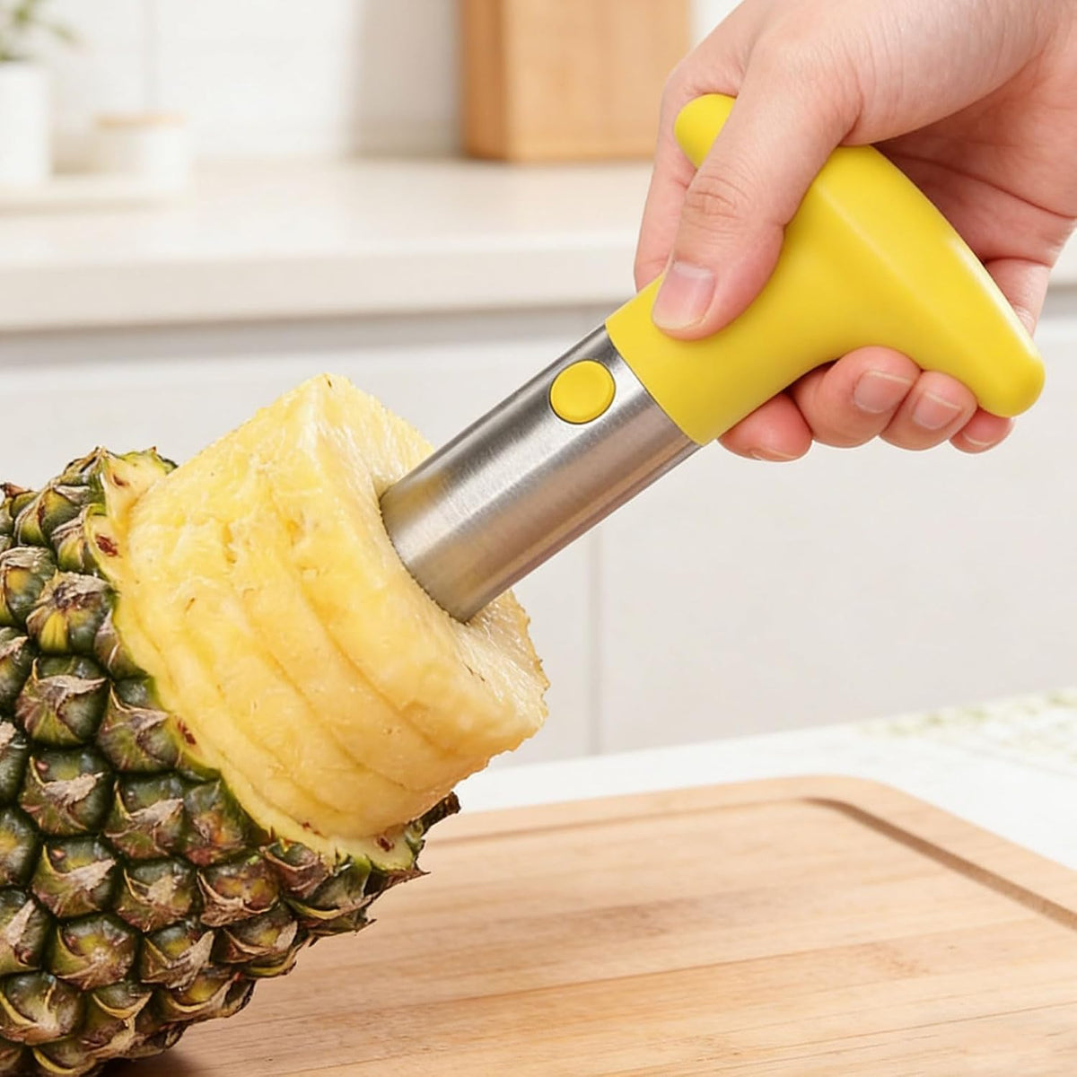 uxcell Pineapple Corer and Slicer Set 9.4x4.1" Stainless Steel Light Purple