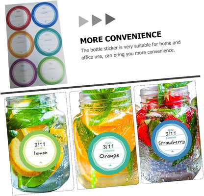 60pcs Waterproof Blank Date Labels for Food Storage Removable Bottle Stickers Portable Handwriting Stickers for Kitchen and Office Use