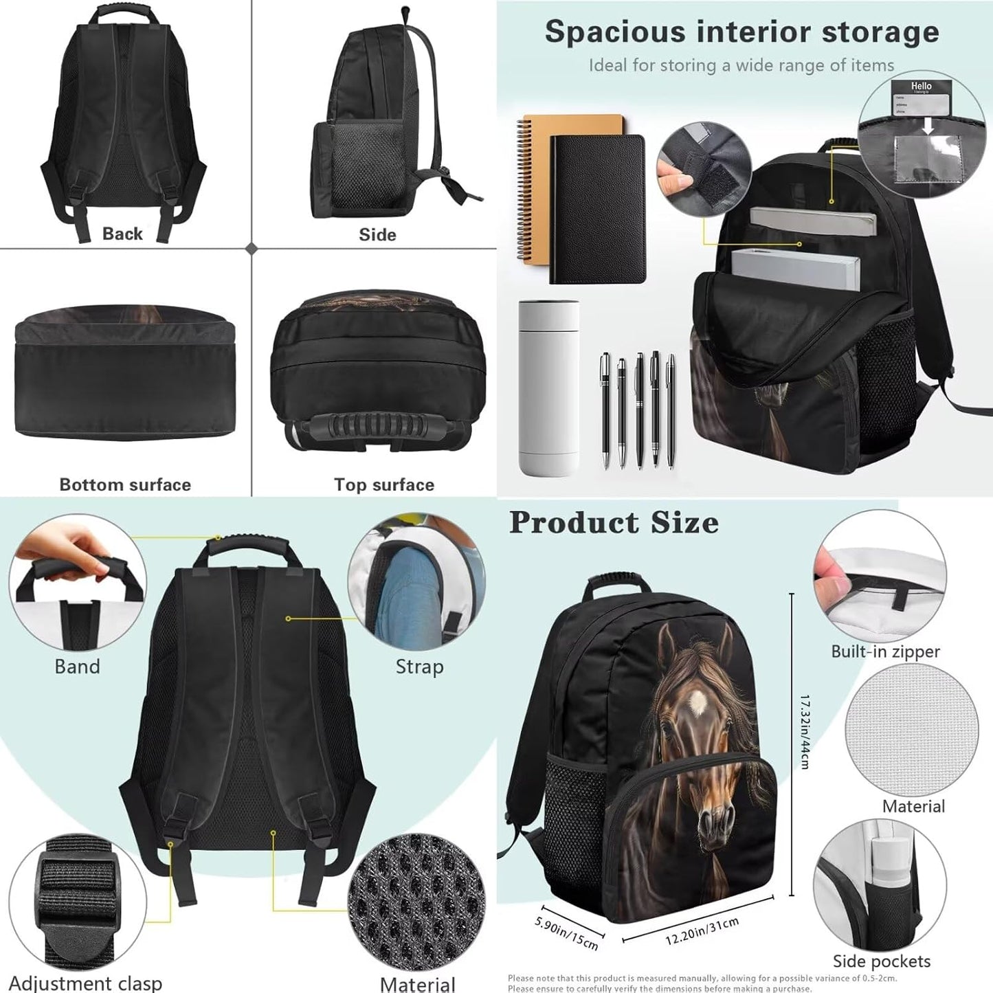 Highland Cow Backpack with Lunch Box Set for Kids Sunflower School Backpack for Girls Boys Back to School Bag Student Travel Backpacks Reusable Utensils Pen Case Water Bottle Bag 5PCS