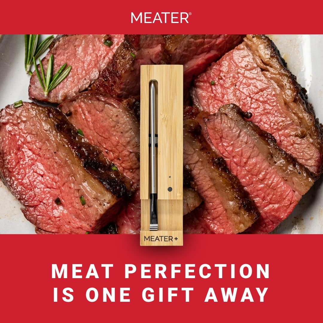 MEATER Plus Smart Meat Thermometer, Honey, Bluetooth, 165ft, Grill & Oven