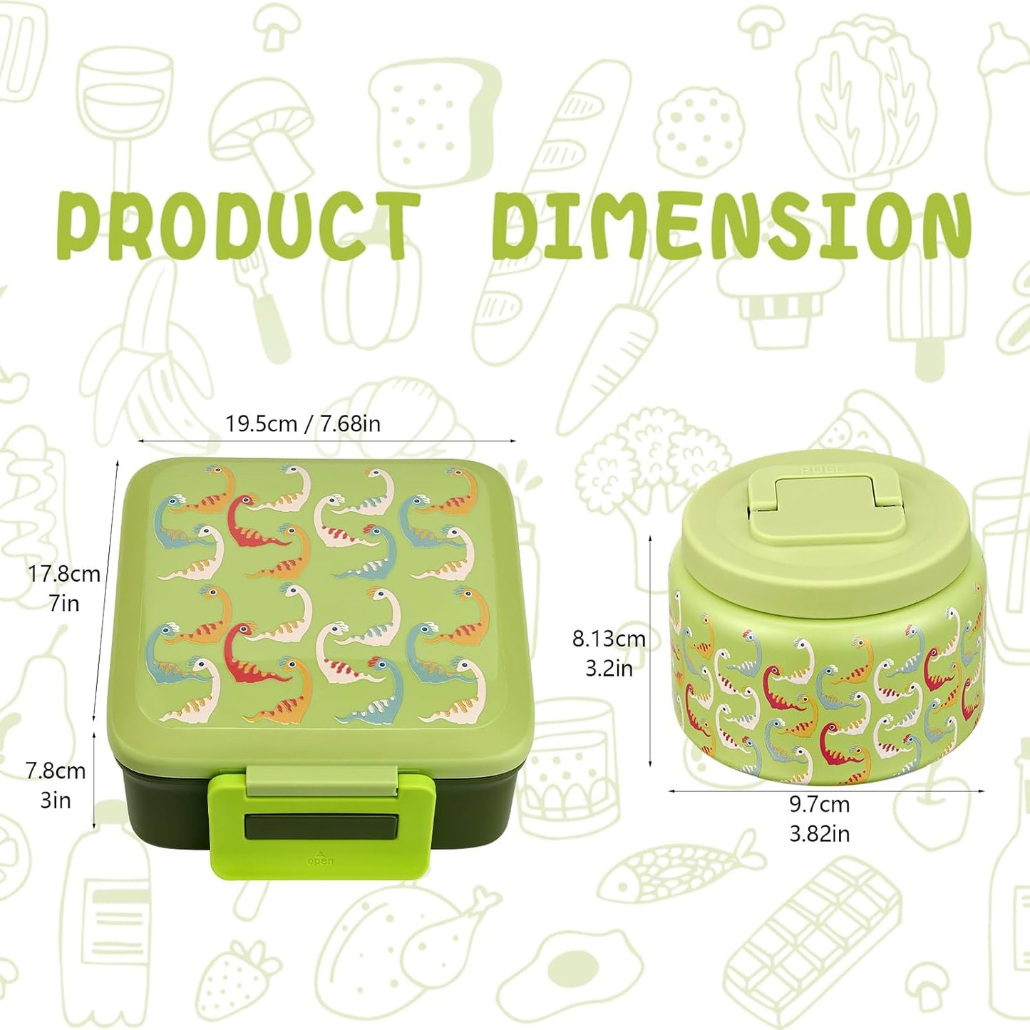 JXXM Bento Lunch Box for Kids With 8oz Soup thermo,Leak-proof Lunch Containers with 5 Compartment,thermo Food Jar and Lunch Bag, Food Containers for School (A-Blue(Extreme Locomotive))