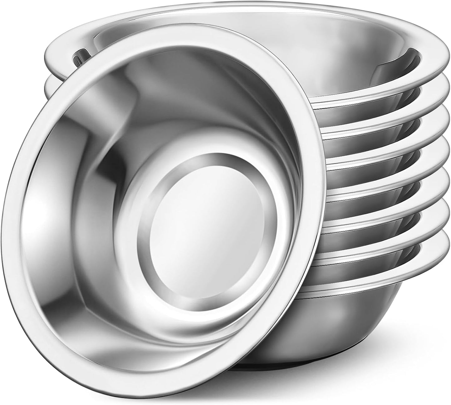 304(18/8) Stainless Steel Mixing Bowls for Kitchen, 4 Pack 6.3" 13.67 fl.oz Metal Mixing Bowls Set Stackable for Baking Serving Cooking Food Prep Storage Dishwasher Safe Lightweight