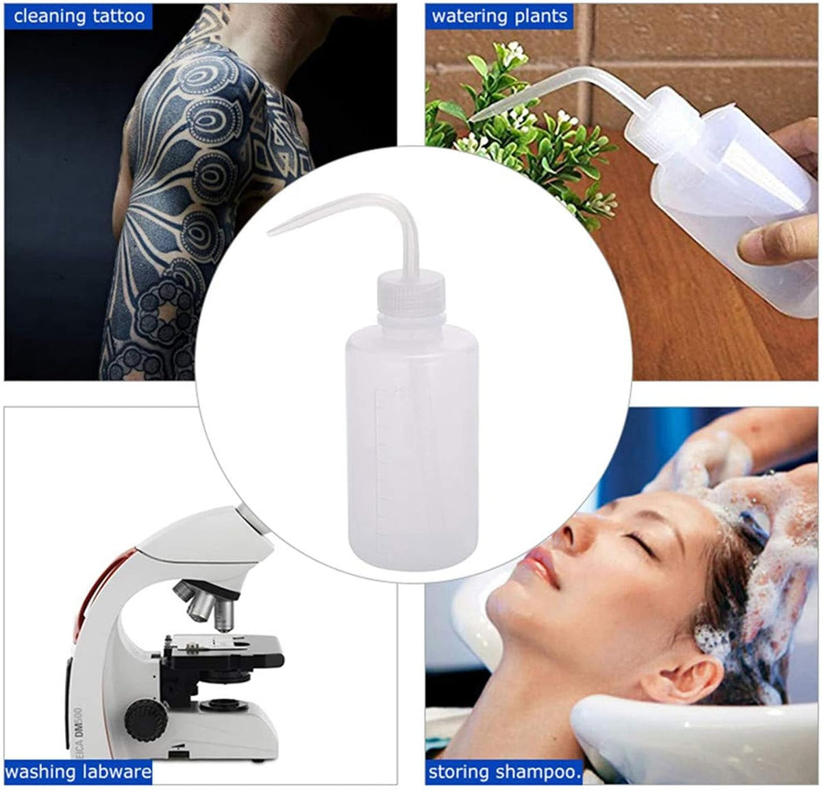 2PCS Squeeze Bottles - 500ml Tattoo Bottles Squirt Bottle