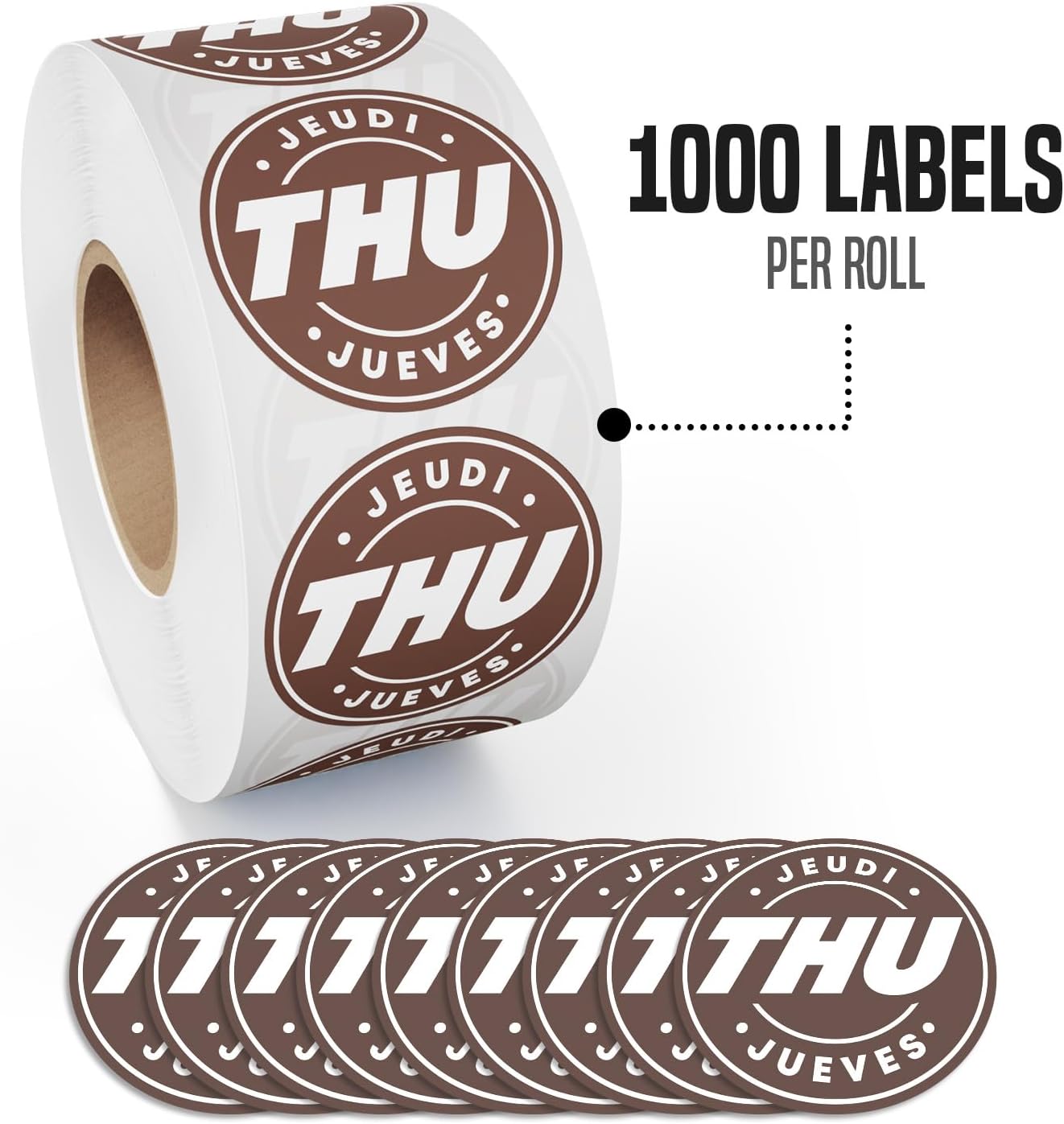 Easy Identification Date Stickers 7,000 Days of the Week Stickers – Sunday 3/4" Days of the Week Food Labels – Day Dots for Food – Restaurant Supplies – Best By Commercial Kitchen Supplies