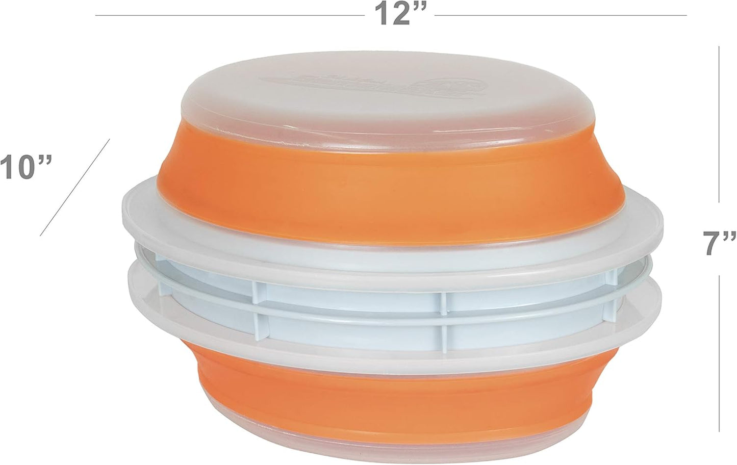 CanCooker Batter Bowl XL: Collapsible, Mess-Free, Dishwasher and Microwave Safe, Chemical-Free in Vibrant Orange