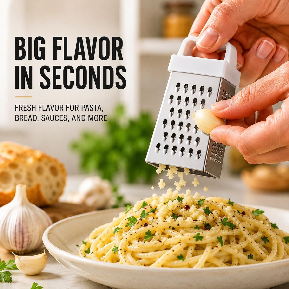 HIC Kitchen Nutmeg Grater, Stainless Steel, Grates Nutmeg, Cinnamon Sticks, Block Chocolate, Ginger, and Hard Cheeses