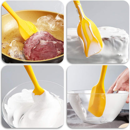 Tomorotec Silicone Spatulas 5-Pack Food Grade Flexible Steel Core, Heat Resistant Dishwasher Safe Home Kitchen Restaurant Culinary Seamless Utensil Non-Stick Scratch-Free Scraper Baking Cooking Pastry