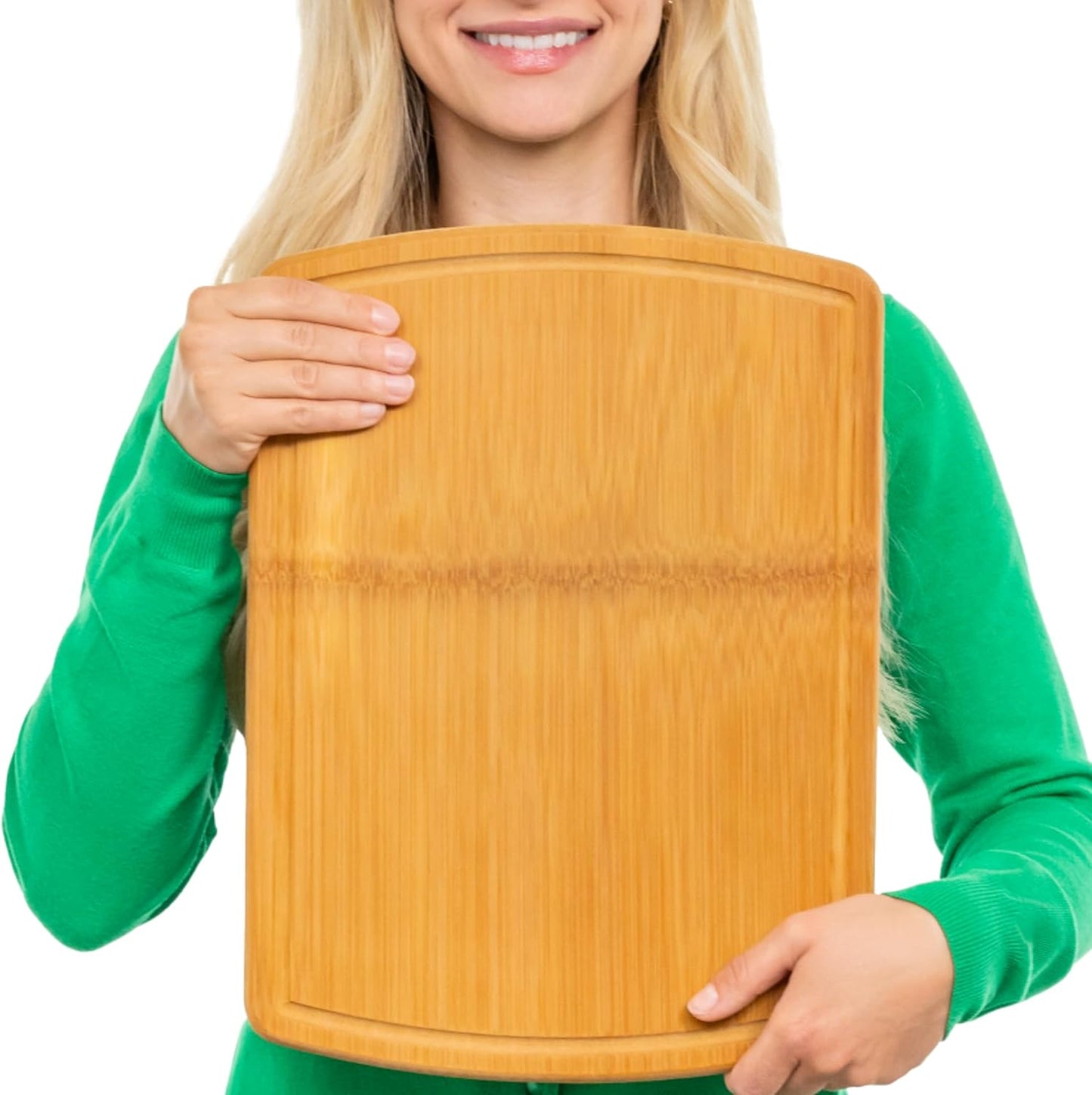 Greener Chef Luxury Bamboo Cutting Board Set of 3 with Glue-Free Surface Technology - Extra Spacious Wood Cutting Boards for Kitchen and XL Chopping Board Set - Replacements for Life