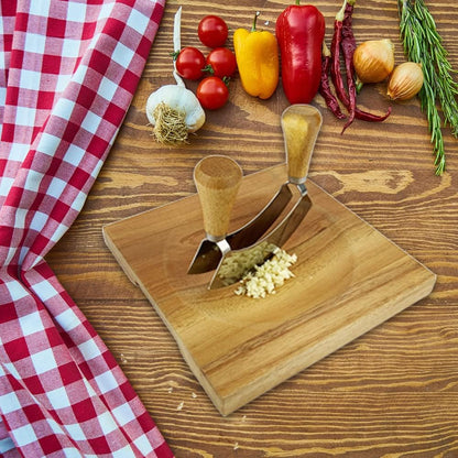 Ulu Cutting Board, Ulu Chopping Bowl, Mezzaluna Cutting Board Bowl - CXD00