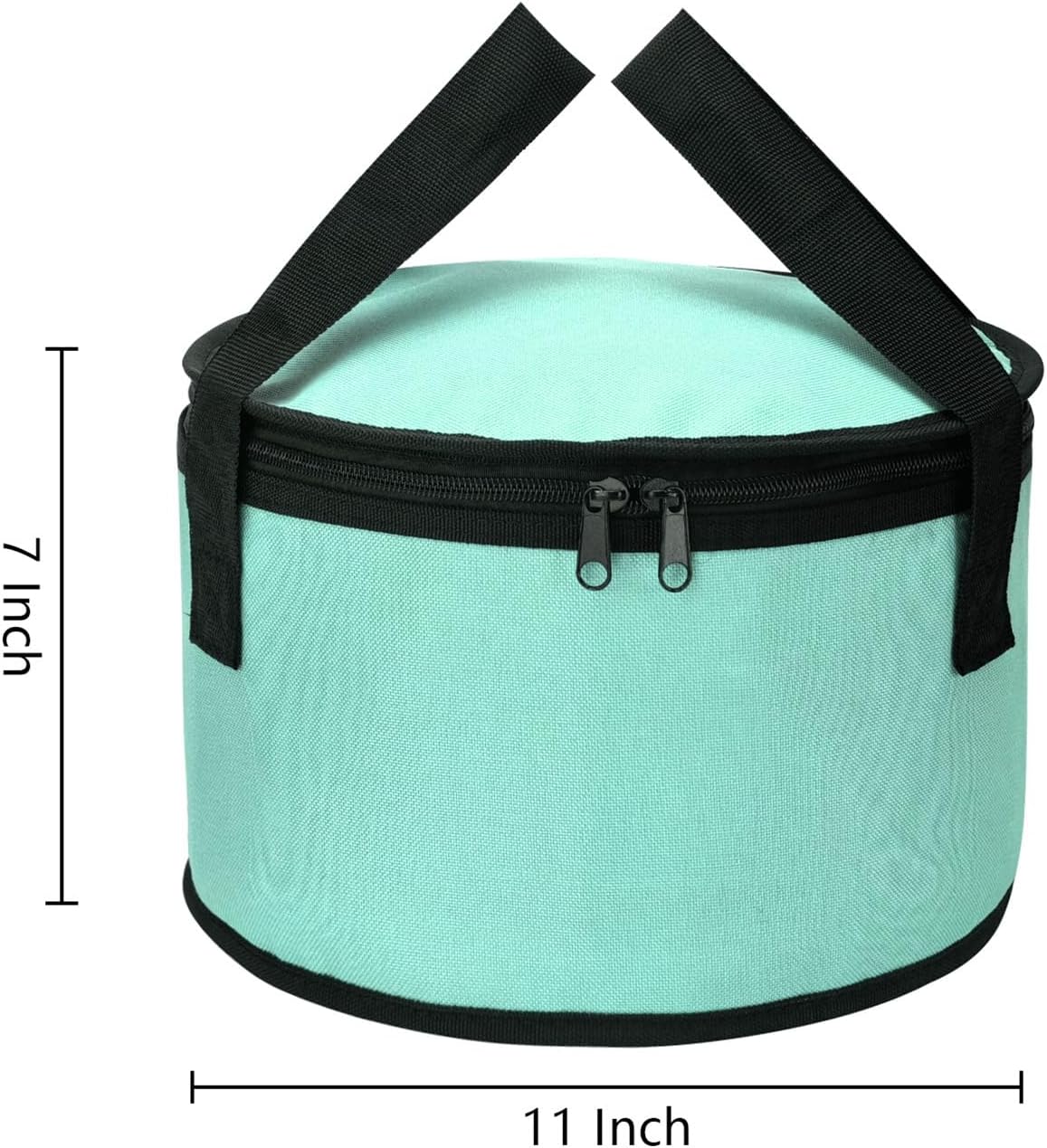 Insulated Cooler Pie Carrier Round Thermal Casserole Carrier,Polyester Fabric Cooler Lunch Bag for Hot or Cold Food transport,Large Size (Purple, Diameter 11 inches)