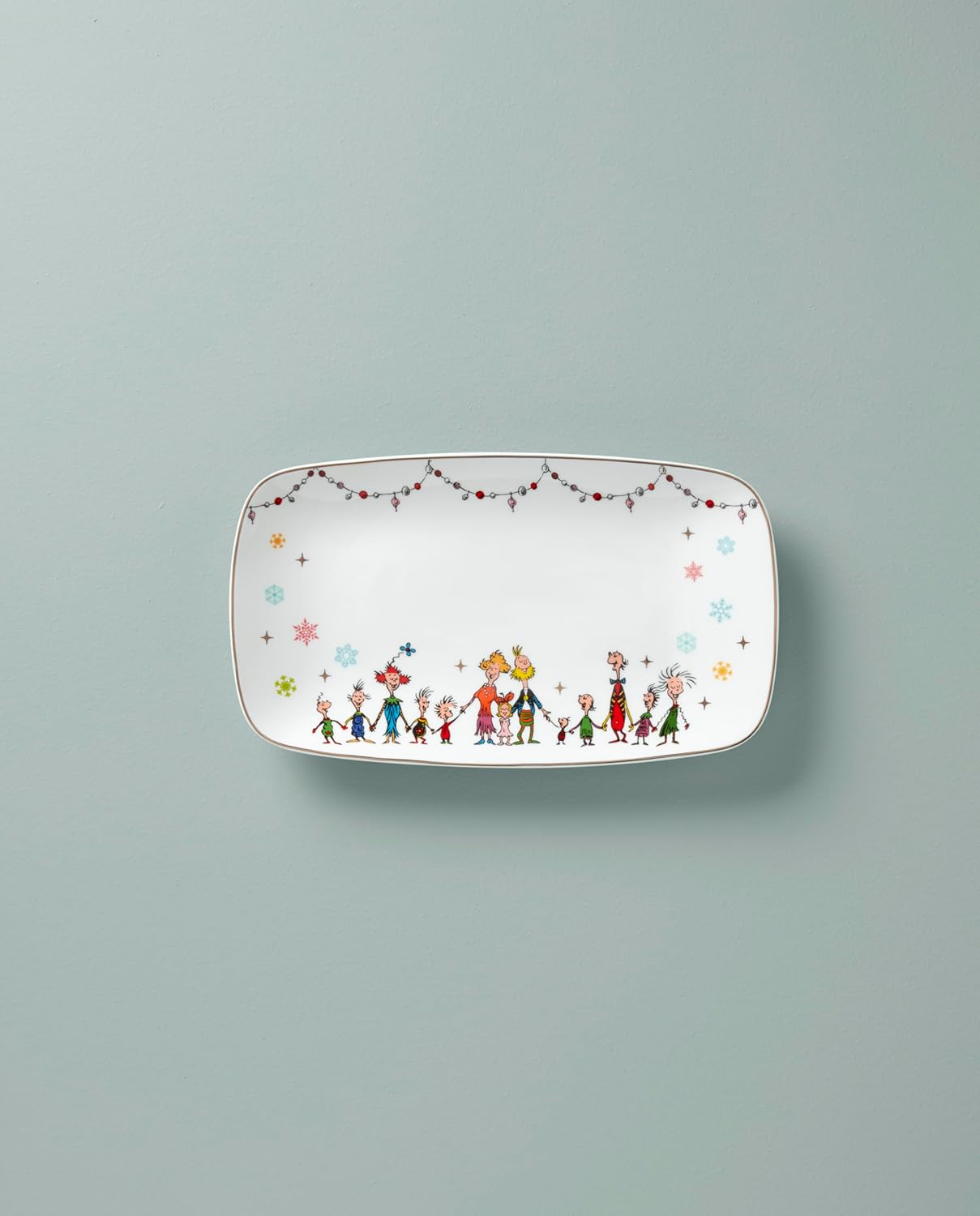 Lenox 898096 Merry Grinchmas Chip & Dip Bowl, Christmas Dishes, Festive Holiday Serveware