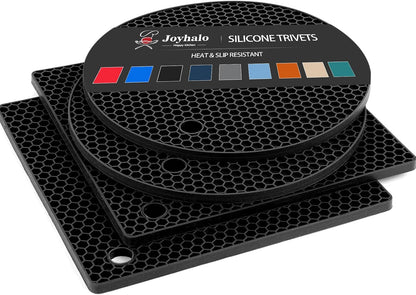 Joyhalo 4 Pack Trivets for Hot Dishes