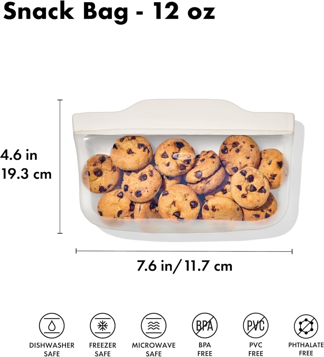 OXO Good Grips Silicone Reusable Bag - Stand-Up Cup (8 oz) - Oat