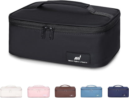 NOL Mini Insulated Lunch Bag for Women Men Kids | Small Leakproof Reusable Lunch Tote | Fits 6 Cans 330ml | Thermal Cooler for Work School Picnic Camping, Navy blue