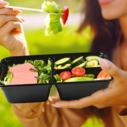 LOKATSE HOME Meal Prep Containers 48 pack 1 Compartment with Lids, Food Storage Bento Stackable Reusable Lunch Boxes, BPA-Free Microwave/Dishwasher/Freezer Safe(38 oz)
