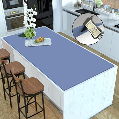 Silicone Mats for Kitchen Counter, 47.3"x23.6"x0.08" Largest Heat Resistant Mat Kitchen Island Waterproof 2MM Thick Countertop Protector Mat Nons-slip Extra Large Counter Mat (Black)