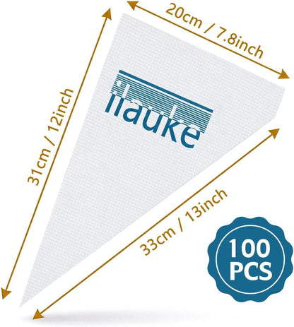 ilauke 13 Inch Disposable Piping Bags, for Cake Baking Decorating