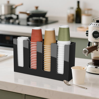 Coffee Cup Dispenser, Cup and Lid Organizer fits 5 to 16 oz Disposable Cups