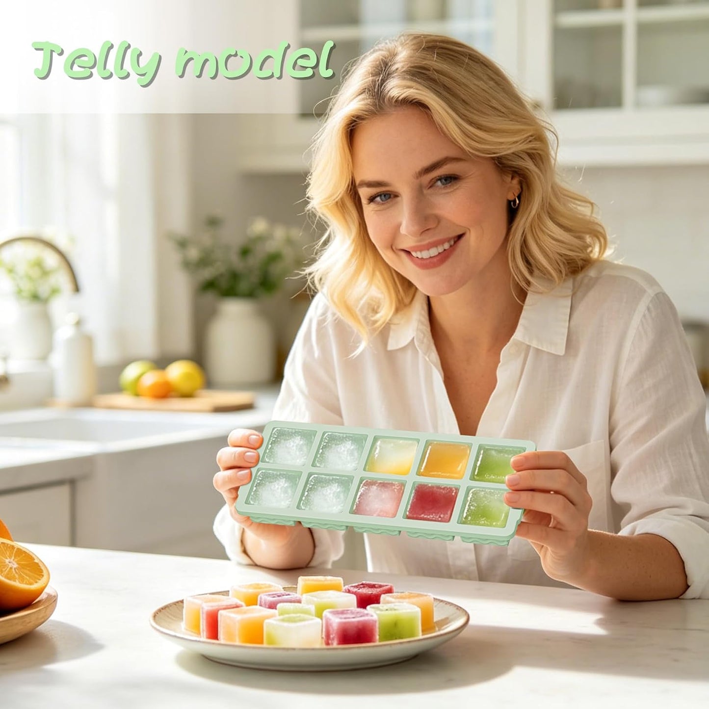 3-Pack Silicone Freezer Trays with Lid,2 Large 2-Cup(500ml)&4 Medium 1-Cup(250ml)&6 Small 1/2-Cup(125ml) Soup Freezer Container Molds,Ice Cube Tray For Meal Prep&Freezing Soup,Stews,Sauces