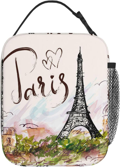70s Retro Mushroom Floral Insulated Lunch Bag Reusable Cooler Lunch Box Portable Leakproof Thermal Container Tote Bags for Girls Boys School Travel