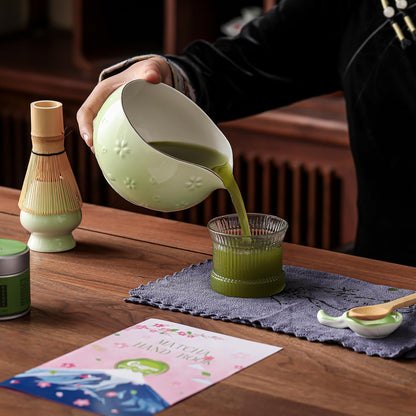 Matcha Whisk, Handcrafted Bamboo Whisk for Matcha Powder (Yellow)