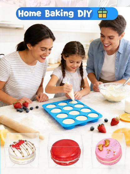 Reusable Non-Stick Silicone Baking Cups, Food Grade BPA Free Cupcake Muffin Liners, Oven & Dishwasher Safe Easy Release, Multicolor Rainbow, 24 Pack, for Muffins Cupcakes