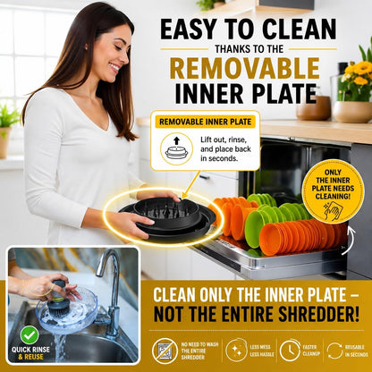 Chicken Shredder Heavy Duty – 11.8” Meat Shredder Twist - With Non-Slip Pads & Suction Cups, Large Chicken shredder tool twist Dishwasher Safe with Tongs & Soap Brush