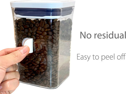 Removable Expiration Date Labels for Food Containers, Waterproof Food Storage Labels for Deli Containers, Best By Pantry Label, Freezer Refrigerator Label, Write On Kitchen Organization Label