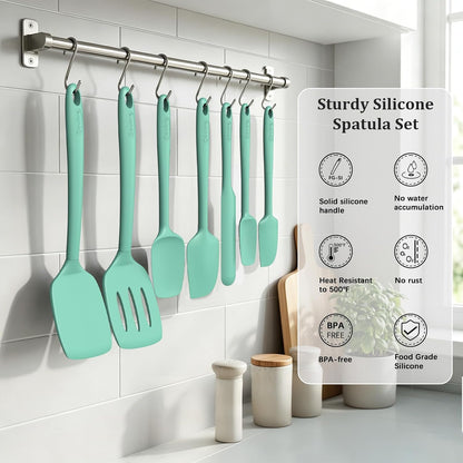 Coukre Silicone Spatula Set, Heat Resistant to 500°F, BPA-Free