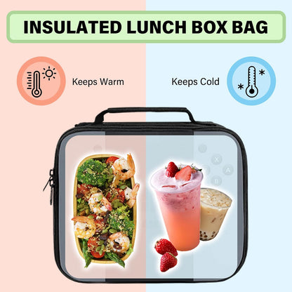 Game Lunch Bag for Boys Girls Gamer, Insulated Video Game Lunch Box for School Work Office Travel Picnic Hiking Beach, Waterproof Leakproof Portable Fits Most Bento Boxes
