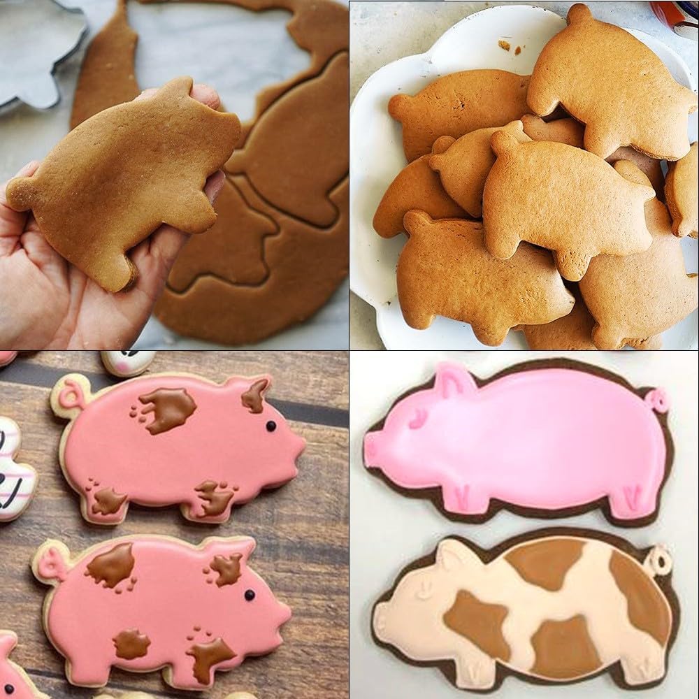 MrCookie 4" Large Christmas Cookie Cutters Set,Thickened Stainless Steel