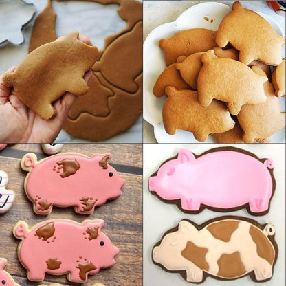 MrCookie 4" Large Christmas Cookie Cutters Set,Thickened Stainless Steel