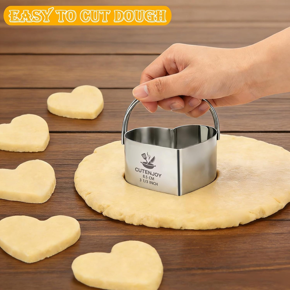 Round Cookie Cutters (2, 3, 3.5, 4, 5, 6 Inch) Biscuit Cutter Set