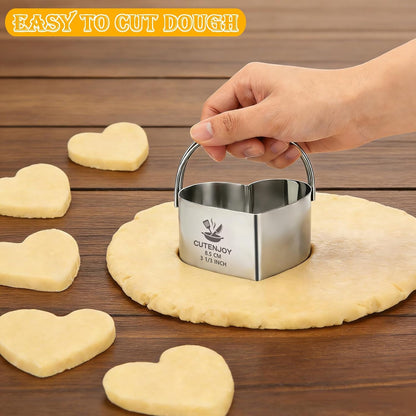 Round Cookie Cutters (2, 3, 3.5, 4, 5, 6 Inch) Biscuit Cutter Set